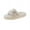 Beige, variant on Women's Fuzzy Open-Toe House Slippers with Memory Foam - Plush Cozy Cute Slipper Indoor/Outdoor Soft Slip On Slides Gifts for Women Mom Her Ladies
