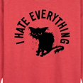 thumbnail image 2 of Instant Message - I Hate Everything Cat - Women's Lightweight French Terry Pullover, 2 of 6