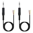 thumbnail image 1 of (2 Pack 6 ft) Replacement 6.35mm Male Plug to Bare Wire Open End TRS 3 Pole Stereo 1/4" 6.35mm Plug Jack Connector Audio Cable for Microphone Speaker Cable Repair, 1 of 4