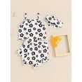 thumbnail image 5 of FEORJGP Toddler Baby Girls 3 Piece Casual Outfits 0 3M 6M 12M 18M 24M Kids Infant Sleeveless Camisole Floral Vests Tops and Elastic Ruffle Shorts Headn Cute Summer Clothes for Daily Vacation, 5 of 7