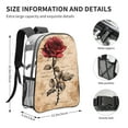 thumbnail image 4 of Zufioo Vintage Rose Botanical Art Print Transparent Backpack, 16-inch PVC Waterproof Schoolbag, Suitable for Campus Work and Travel, Unisex, 4 of 7