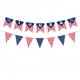 thumbnail image 2 of CaiYueKe Patriotic Burlap Banner 4th of July USA Flag Pennant Bunting Garland Red Blue Star Stripes Triangle Banner for Independence Day Home Party Mantle Fireplace Wall Decor, 2 of 6