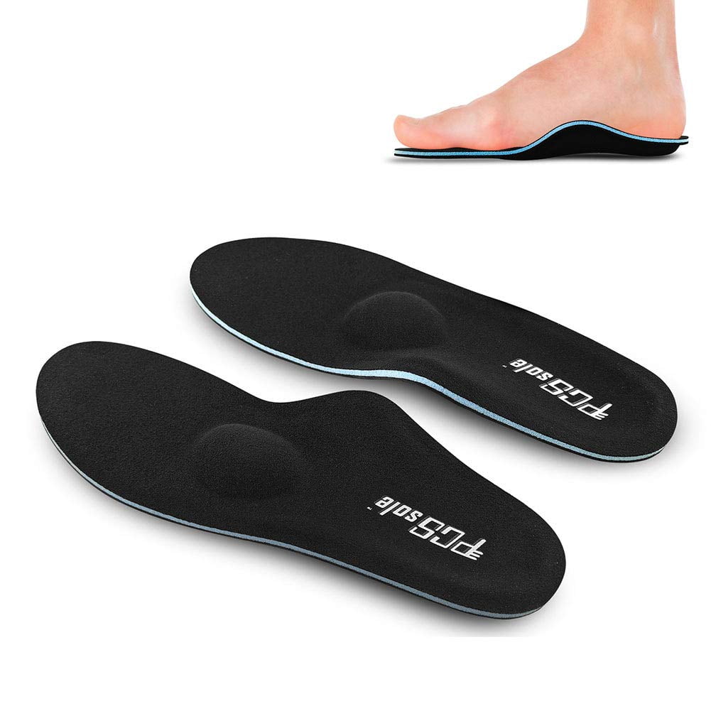 PCSsole High Arch Support Orthotics Sole Insole Moderate Flat Foot Plantar Fasciitis Over Pronation Feet Pain Heel Pain Toe Pain Memory Foam Insoles 1 Pair Mens 9 Womens 11 11.02 280MM Walmart
