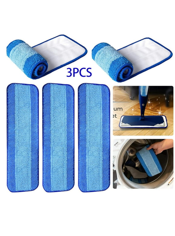 Bona-Compatible Washable Cleaning Pads - Set of 3 Microfiber Replacement Mop Pads by JahyShow