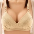 thumbnail image 1 of VEKDONE Middle Aged And Elderly Bras Without Steel Rings Large Size Underwear Front Button Style Bra Comfortable Bra Beige 38, 1 of 2