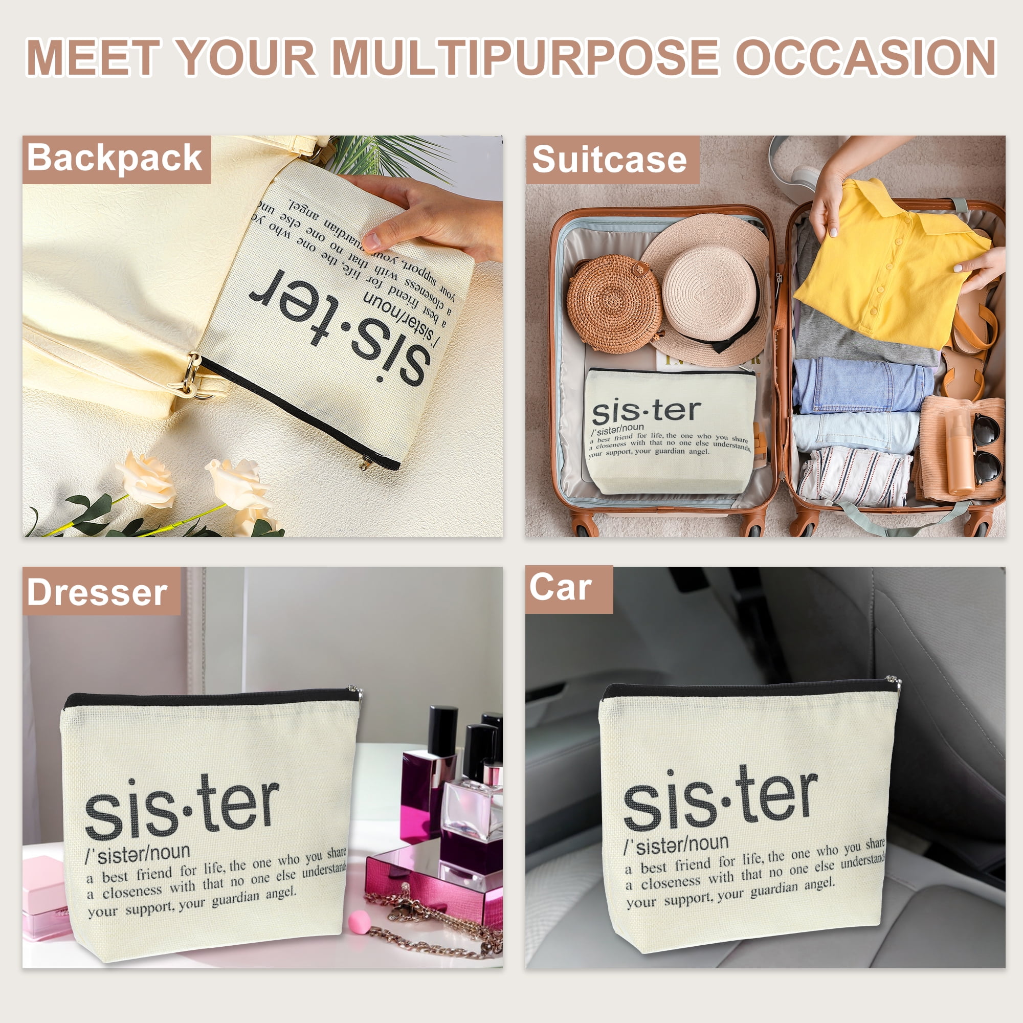 Unique Bargains 1Pc Large Durable Storage Gift Organizer Makeup Bag for Toiletry White