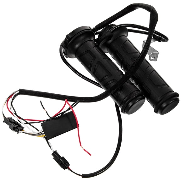 HEMOTON Heated Handlebar Grips for Motorbike Durable Rubber Black Color Adjustable Temperature 5070°C Fits 22mm Diameter