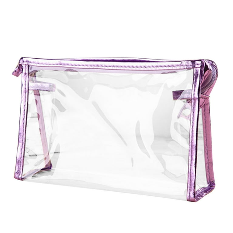  Cosmetic Travel Bag - Clear Vinyl Zipper Toiletry