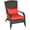 Rouge, variante sur Outsunny Chaise Adirondack en Rotin Chaise de Foyer en Osier avec Coussin Bleu Foncé
