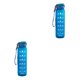 thumbnail image 1 of Sonducket Botella de agua portátil con pajita de silicona para deportes, viajes, senderismo, temporizador, marcador, taza para beber, ciclismo, campistas, Azul 2piezas Sonducket CBP214036, 1 of 5