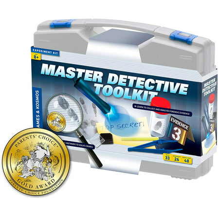 Master Detective Toolkit | Forensic Science Experiment Kit | Fingerprints, Footprints, Tire Tracks | 32-Page, Full-Color Experiment Story Book | Parents' Choice Gold Award Winner Thames & Kosmos - Sta