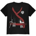 thumbnail image 1 of Halloween Red Clan Ninja Assassin Costume Youth T Shirt Black YMD, 1 of 2