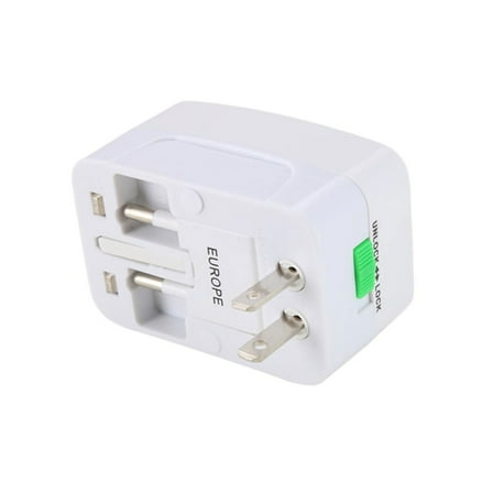 International Plug Travel Adapter Power Socket Converter Wide Compatibility with 150  Countries White