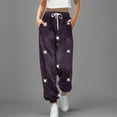 thumbnail image 2 of Nouveau Pantalon Décontracté Mode Impression 3D pour Femmes Taille Haute à Cordon, 2 of 4