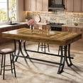 thumbnail image 5 of 63" Counter Height Bar Table with Metal Footres for Entertaining, 5 of 7