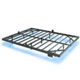 thumbnail image 6 of Uforic Queen Floating Bed Frame, LED Lights, Integrated Charging Ports, No Box Spring Required, Black, 6 of 6