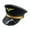 black, variant on fenteer Airline Big Cornice Hat Cosplay Uniform Hat Halloween for Men Women Airplane Hat black