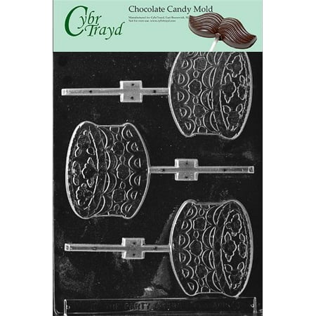 

cybrtrayd life of the party k028 birthday cake lolly chocolate candy mold in sealed protective poly bag imprinted with copyrighted cybrtrayd molding instructions