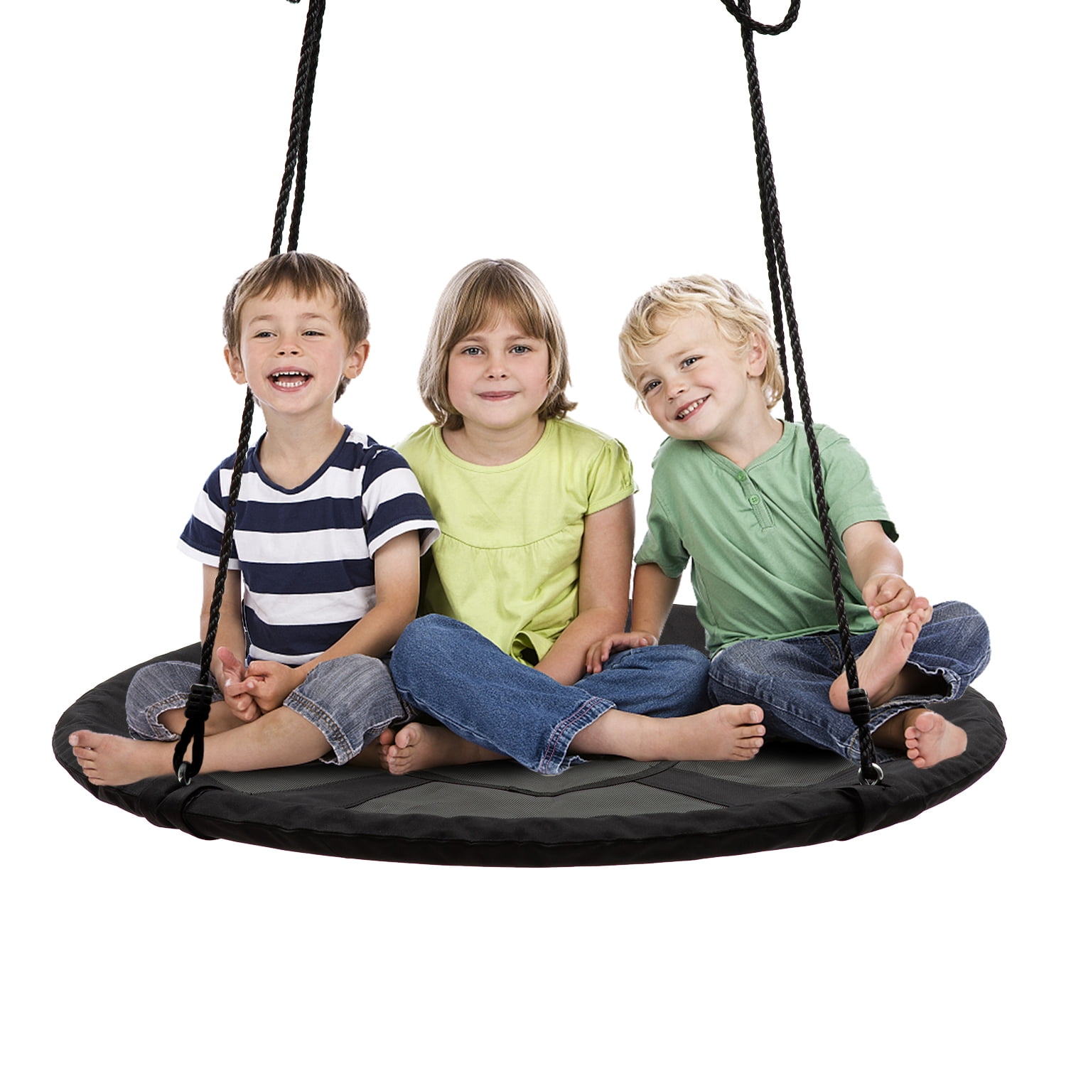Details about   40'' Outdoor Tree Swing Chair Kids Round Hanging Rope Saucer Seat Yard Toys Blue 