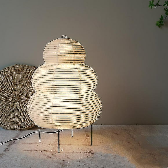 Japanese Creative Tripod Floor Lamp Bedroom Bedside Desktop White Rice Paper Table Lamp Home Hotel Loft Lighting Deco StandlightYOUYOU