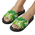 thumbnail image 5 of GZHJMY Stylish Slides for Women Men, Tropical Style Palm Leaves Green Soft Flexible Slip-on Sandals Slippers, 5 of 7