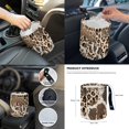 thumbnail image 7 of Renewold Cow Leopard Print Car Seat Cover Set for Women Men, with Steering Wheel Seat Belt Strap Rearview Mirror Handbrake Gear Shift Knob Cover Rubbish Bin Armrest Pad Coasters, 14 PCS, 7 of 7
