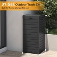 thumbnail image 6 of Nihsuao 31 Gallon Large Outdoor Trash Bin with Pull-Out Liquid Drawer, Single Lid Closure Design, Waterproof Resin Garbage Can Container for Patio, Backyard, Black, 6 of 9