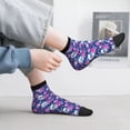 thumbnail image 2 of Pofeuu Skull Flower Print 30cm Socks, Adult Running Hiking Socks for Youth and Adult, 2 of 7