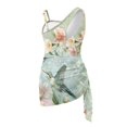 thumbnail image 5 of Tutolipy Hummingbird Floral Pattern Girls Swimsuits One-Piece Bathing Suit with Cover Ups, Adjustable Strap Cute Girls One Piece Bathing Suit for Summer 11-12 Years Old, 5 of 10