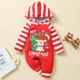 thumbnail image 2 of Generic Boys Girls Winter Long Sleeve Christmas Deer Prints Jumpsuit Autumn Winter Clothes for Holiday Party Christmas（12-18 Months Red）, 2 of 7