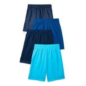 Athletic Works Boys Mesh Shorts, 4-Pack, Sizes 4-18 & Husky