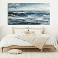 thumbnail image 2 of Original Ocean Wave Wall Art Abstract White Textured Oil Painting on Canvas Seascape Wall Art Large Living Space Home Decor,Unstretched,Frameless,(41*61cm)16*32Inches, 2 of 5