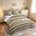 thumbnail image 2 of meiyoeat Earthy Aztec 7 Pieces Full Size Bedding Sets For Men Women,Rustic Tribal Full Size Bed in a Bag,Beige Black,Reversible, 2 of 7