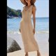 thumbnail image 4 of Traje de Baño de Crochet para Mujer, de , Sin Mangas, para Playa, de Verano Caqui S, 4 of 10