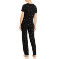 thumbnail image 2 of Aqua Ensemble Pyjama Imprimé Coeur pour Femme Noir, X-Small, 2 of 2