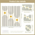 thumbnail image 3 of Dznils Boho Fabric Shower Curtains and Bath Rug Set, Modern Bathroom Curtain Sets, Beige, 72" x 72", 3 of 16