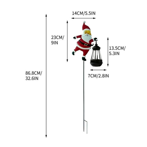 Solar-Powered Santa Claus Garden Stake Light for Festive Outdoor Decoration - Weather-Resistant Holiday Decor