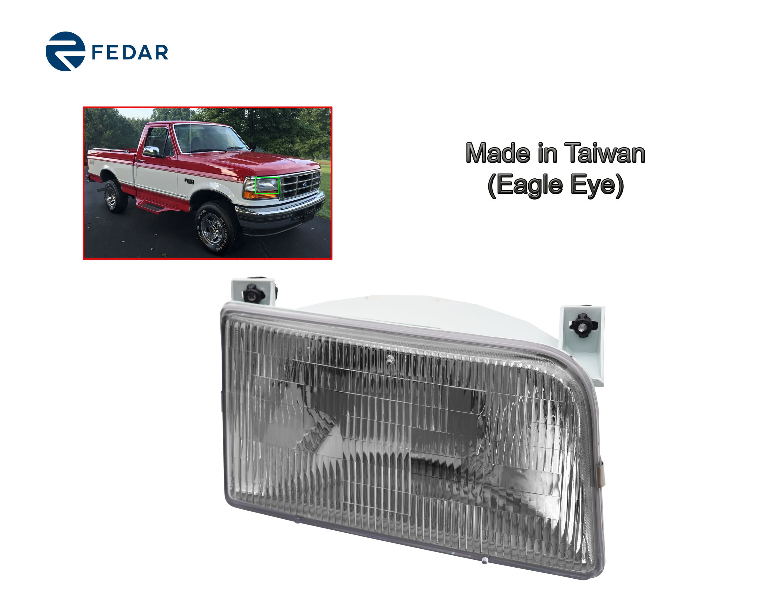 Side To Side Significado En Español Fedar Headlight For 92 93 94 95 96 Ford F150 F250 F350 Bronco w/Bulb  Passenger Side - Walmart.com