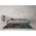 thumbnail image 3 of Ahgly Company Indoor Rectangle Oriental Light Blue Modern Area Rugs, 5' x 8', 3 of 4