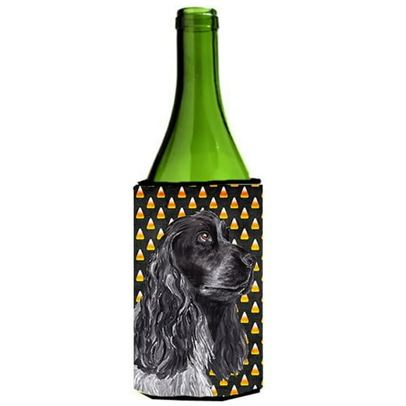 Cocker Spaniel Halloween Candy Corn Wine bottle sleeve Hugger
