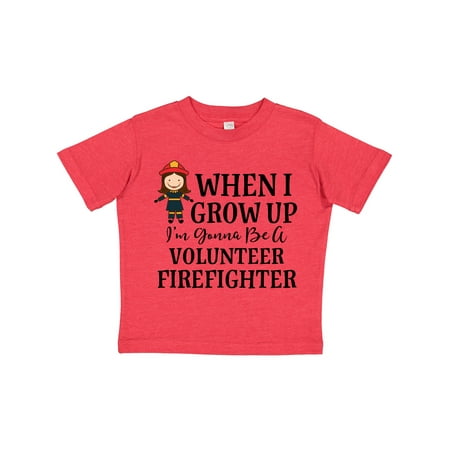 

Inktastic Volunteer Firefighter Future Girls Gift Toddler Toddler Girl T-Shirt