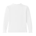 thumbnail image 4 of YunPes Girl's Cute Ruffle Mock Neck Sweaters Casual Plain Long Sleeved Ribbed Knit Sweater Fall Winter Base Layer Pullover Tops, 4 of 6