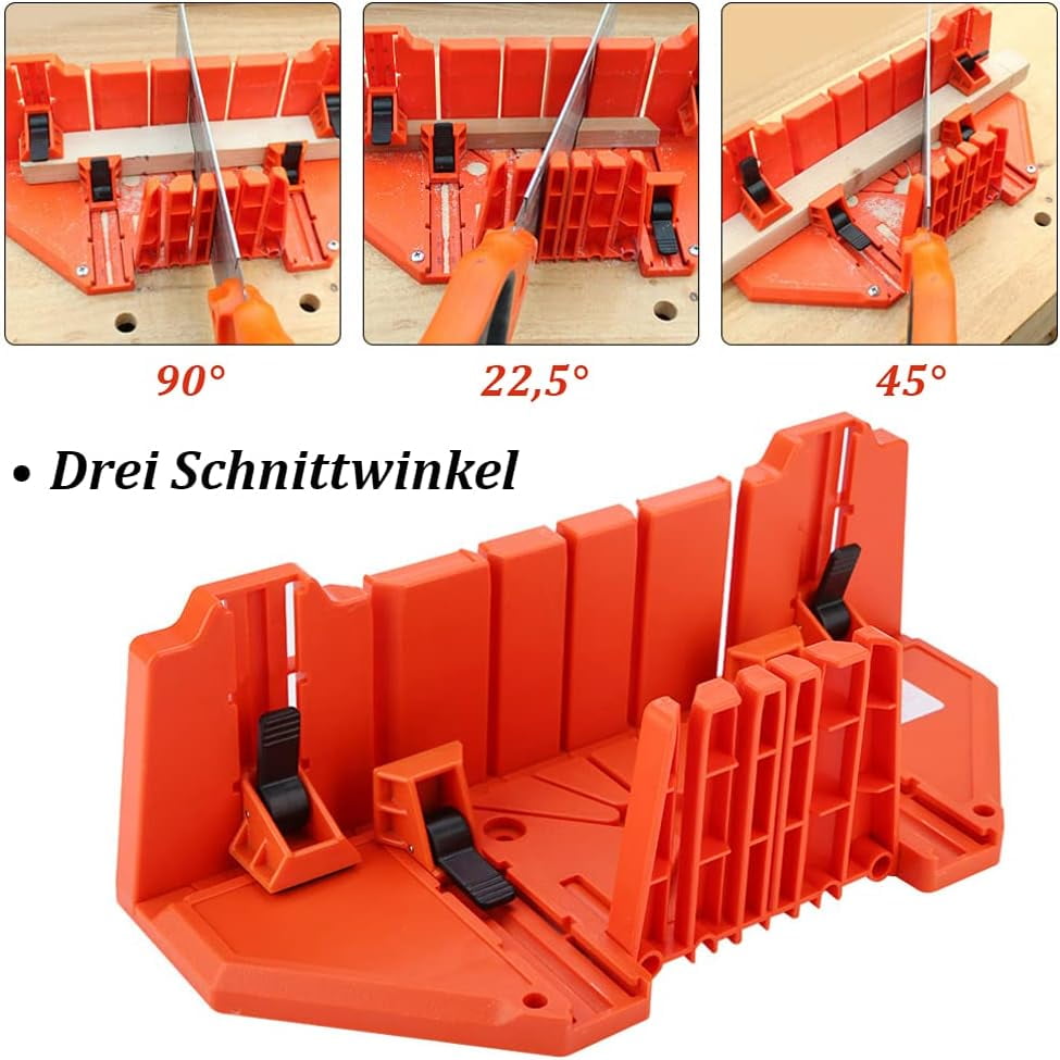 Tomi　¥9,990⇨¥9,600 Miter Box, Precise Cutting Box, 0° 22.5° 45° 90° Multi-Angle