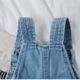 thumbnail image 6 of XIMIN Toddler Girls' Denim Overall Shorts - Adjustable Strap Jean Short Overalls with Patch Pockets for Toddlers (Blue, 5-6 Years), 6 of 6