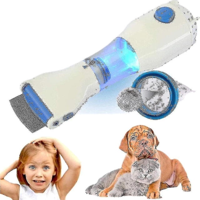 Electric Vacuum Head Lice Nit Comb Brush Pet Dog Flea Filter Remover Treatment Oxd