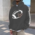 thumbnail image 2 of LUOGENLI Chandails à Capuchon pour Hommes, Lot de 5, Chandail de Sport pour Amateurs de Football, Joueur de Rugby Vintage, Sport Rétro, Chandail à Capuchon à Enfiler pour Hommes, Hauts, Chandails à Capuchon à Fermeture Éclair pour Hommes, Graphique, Anime, Gris2, Taille M, 2 of 4