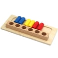 thumbnail image 1 of Caja de clavija de madera Montessori con forma de cilindro, rompecabezas de inserción, habilidades motoras finas, juguete educativo, cilindro y Base, 1 of 9