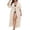 Z-Beige269, variant on JIAYUE Women's Swimwear Cover-Ups Half Sleeve V Neck Hollow Lace Up Plus Size Pleated Solid Color Ankle Length Bathing Suit Cover Up Dresses