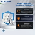 thumbnail image 3 of ELEGRP 20 Amp Tamper Resistant Self-Test GFCI Outlet Receptacle & 24W In-Wall USB Charger combo, Type A & Type C, Midsize Screwless Wall Plate included, UL & CUL Listed, White, 6 pack, 3 of 11