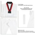 thumbnail image 4 of Uniforme De Taekwondo Con Cinturón, Uniforme Suave Transpirable De Poliéster Y Algodón Para Entrenamiento De Artes Marciales Para Niños Y Niñas, 4 of 8